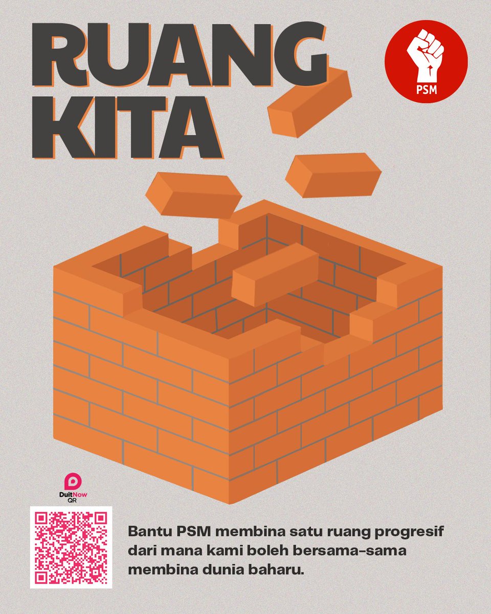 partisosialis's tweet photo. MEMBINA RUANG KITA
Tahun lepas, PSM mengambil langkah memiliki bangunan sendiri. High Tea Fundraiser yang kami anjurkan berjaya mengumpul dana, tetapi kami masih memerlukan bantuan anda.
Bantu PSM membina ruang progresif dari mana kami boleh bersama-sama membina dunia baharu. https://t.co/hJcmsIEyP6