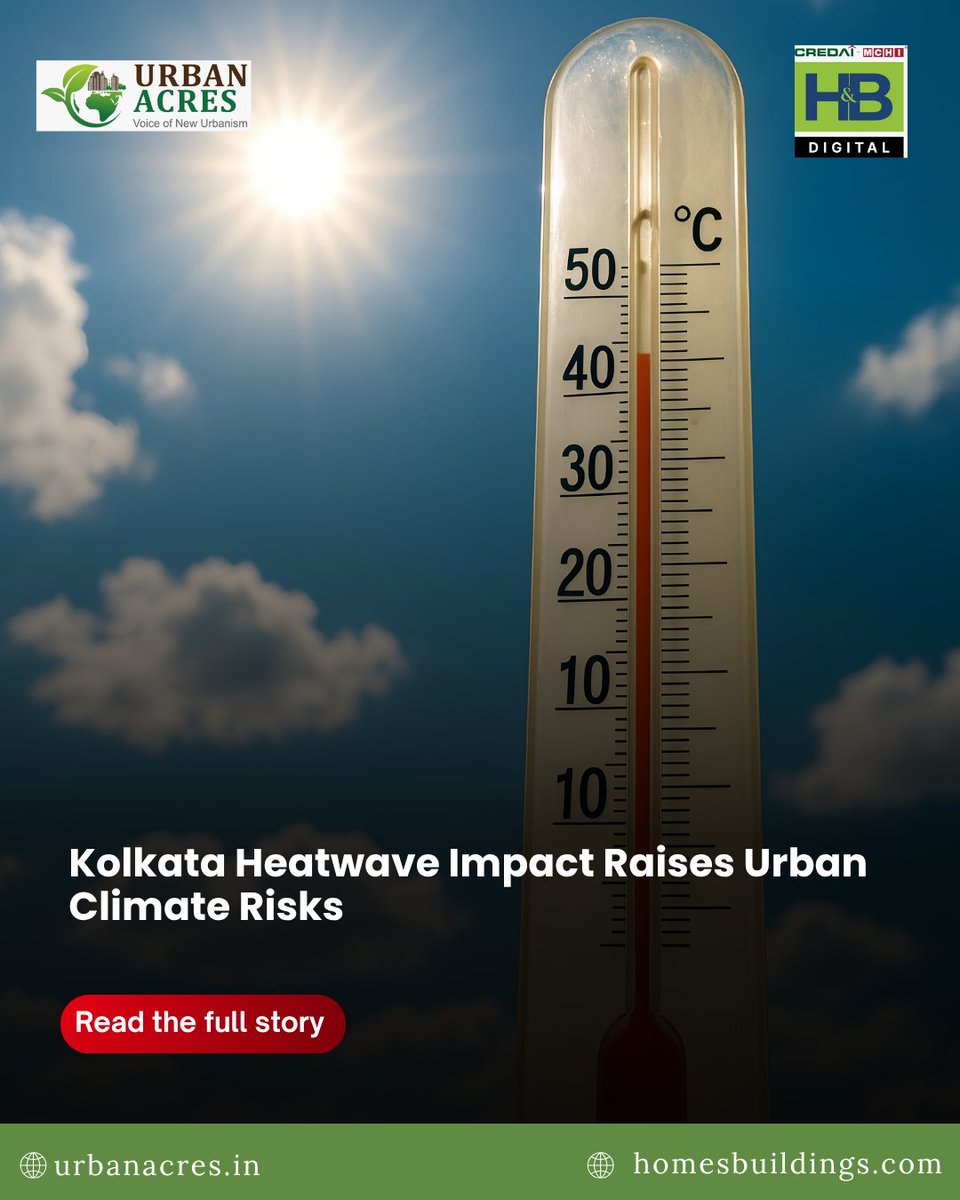 TheUrbanAcres's tweet image. Kolkata records its highest temperature this year at 36.4°C, signalling early summer intensification and raising concerns around urban heat management, public health, and infrastructure resilience. 

Read more: urbanacres.in/kolkata-heatwa…

#Kolkata #Heat #Temperature #Weather