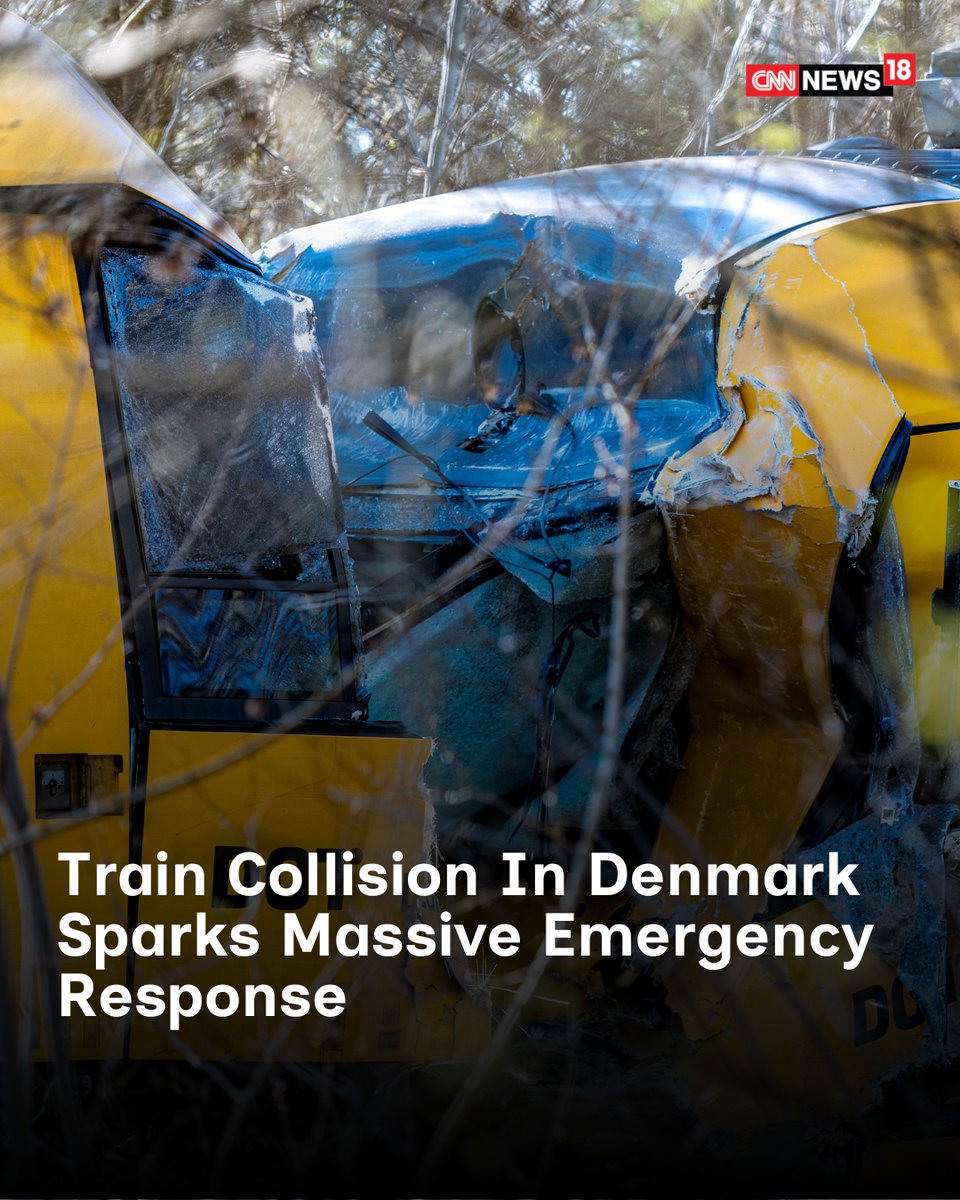 CNNnews18's tweet image. Two trains collided in Denmark, prompting a massive emergency response for what police called a major accident.

#denmark #train #collision #emergency #majoraccident #trainaccident

news18.com/agency-feeds/t…