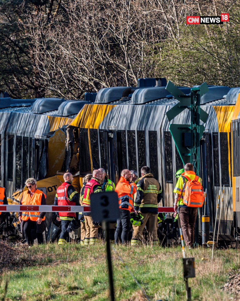 CNNnews18's tweet image. Two trains collided in Denmark, prompting a massive emergency response for what police called a major accident.

#denmark #train #collision #emergency #majoraccident #trainaccident

news18.com/agency-feeds/t…