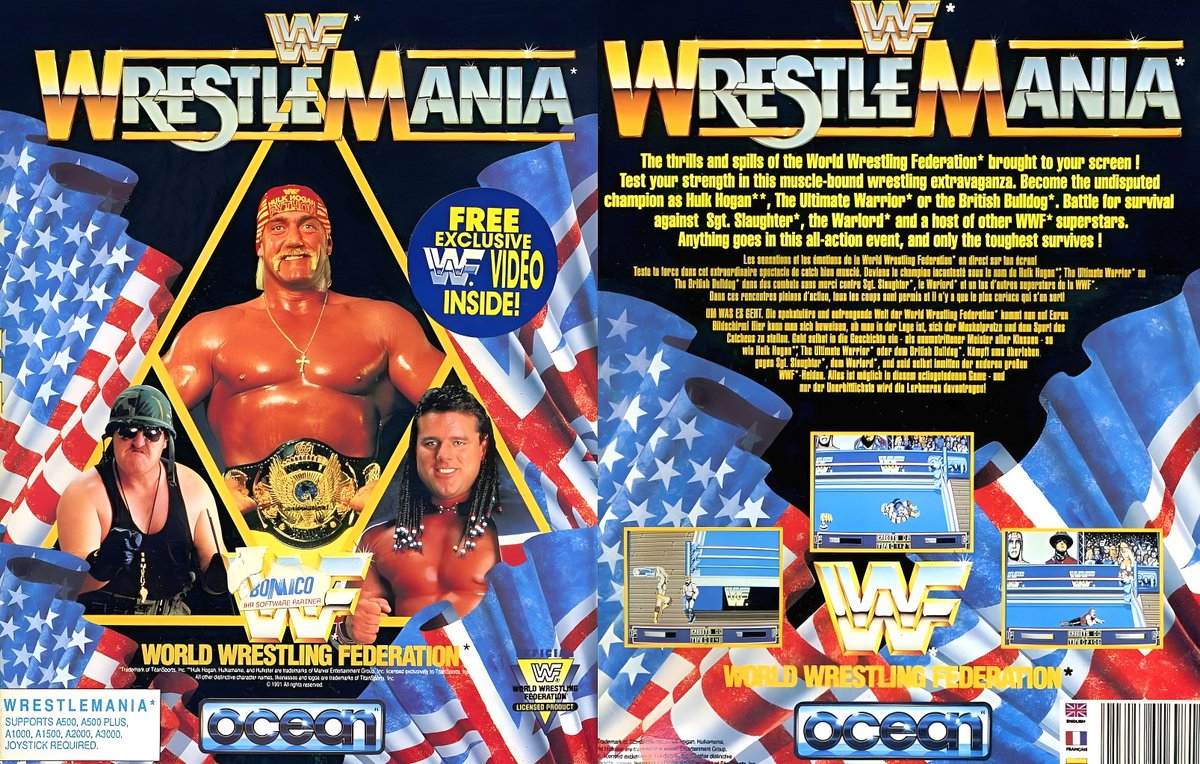WWFWrestling1's tweet image. WWF WrestleMania for the Amiga! 🕹️ #WWF #WWE #Wrestling #WrestleMania #Amiga