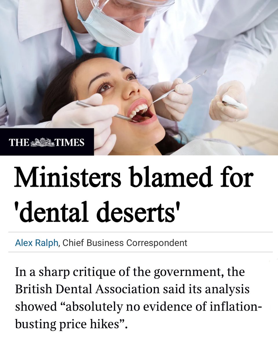 TheBDA's tweet photo. “Rachel Reeves chose to denigrate private dentists delivering high quality care to millions, rather than support colleagues providing NHS treatment," says @EddieCrouch.

“Private colleagues deserve an apology. Those in the NHS require tangible support.”

https://t.co/lQbPNqt7rV https://t.co/ke7CeRbchS