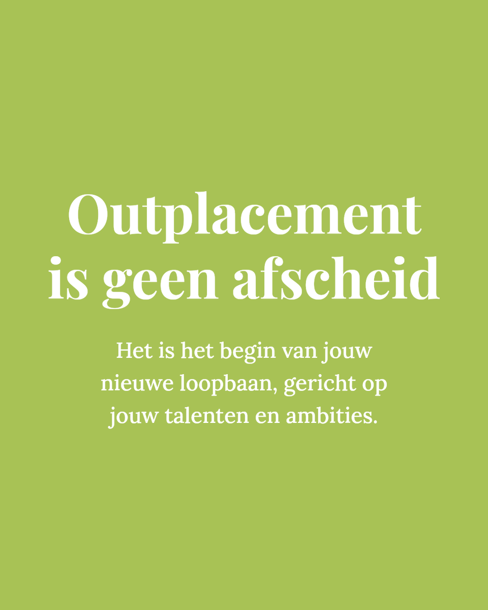 Outplacement is meer dan een afscheid. Het is een menselijk vertrekpunt voor jouw nieuwe loopbaan. Focus op jouw talenten en ambities. Zet vandaag de eerste stap.

h3group.nl/contact h3group.nl #outplacement #Reintegratie #wetpoortwachter
