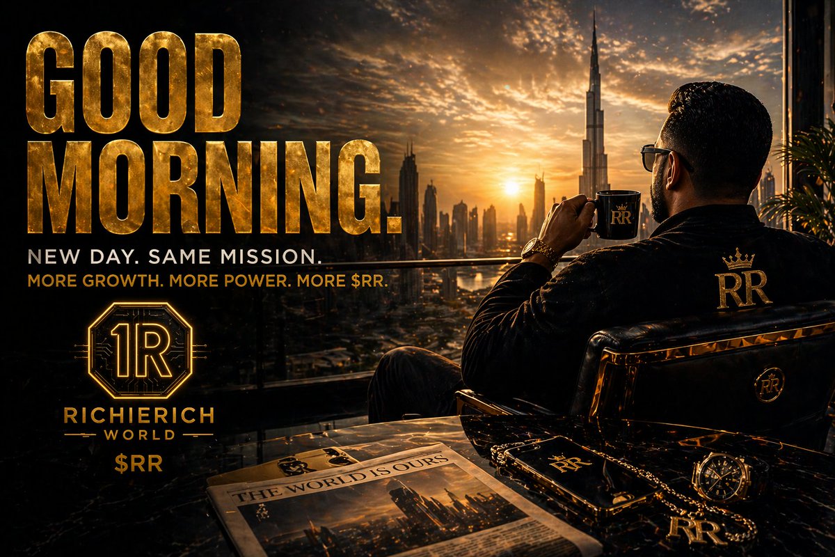 Good Morning.

New day.
Same mission.

We don’t slow down.
We level up.

$RR

t.me/RichieRichWorld

dexscreener.com/solana/guyzlxt…