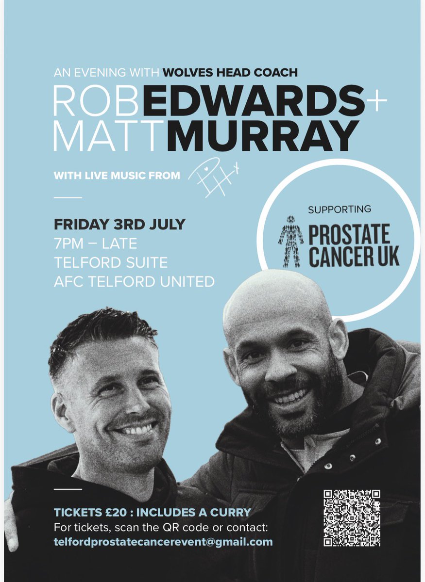 LukeShelley1's tweet photo. Through the support of family, colleagues &amp; friends, we’re running a charity event in July for @ProstateUK, a charity that is close to my heart.

Around 1 in 8 men in the UK will be diagnosed with @ProstateUK in their lifetime.

Please support the evening if you can 👇🏻 https://t.co/wFab60qm8r