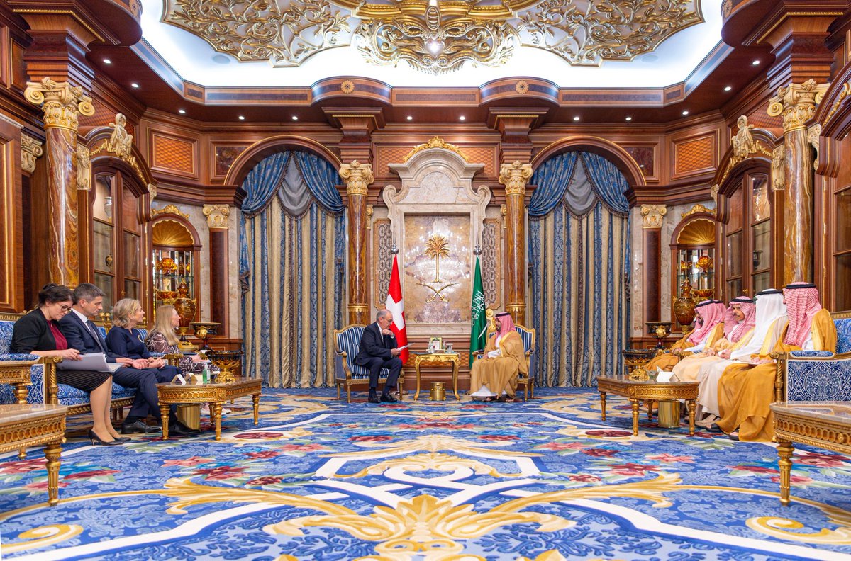 alekhbariyaEN's tweet image. HRH the Crown Prince Meets President of the #Swiss Confederation

#AlEkhbariyaEN