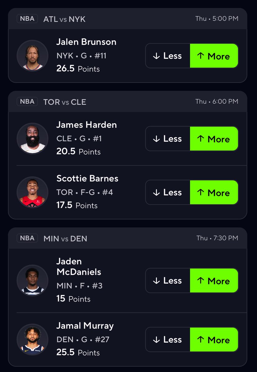 Prize Picks 5 Guy Burger and Fries🍔 NBA Thursday🔥 Jalen Brunson Over 26 ...