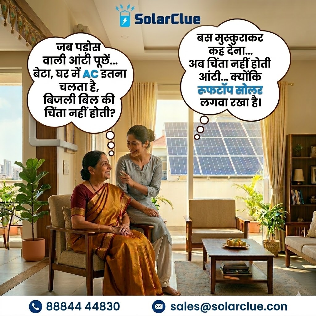 ClueSolar's tweet photo. “AC full, bill zero?” 😄

☀️ Rooftop Solar is the answer.

📞 88844 44830
🌐 https://t.co/qAMsEUcW7F

#GoSolar #SolarClue #CleanEnergy #SaveMoney https://t.co/FjcFl8jWfd