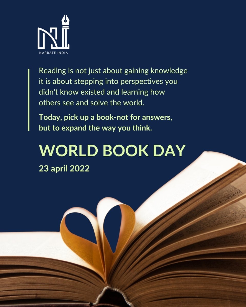 NarrateIndia's tweet photo. In a world that constantly tells us what to think, reading quietly teaches us how to think.

#WorldBookDay #ReadingHabit #PerspectiveMatters #CriticalThinking #LifelongLearning #GrowthMindset #Creativity #Innovation #ThinkDifferent #PersonalDevelopment https://t.co/FHMhmXjdCj