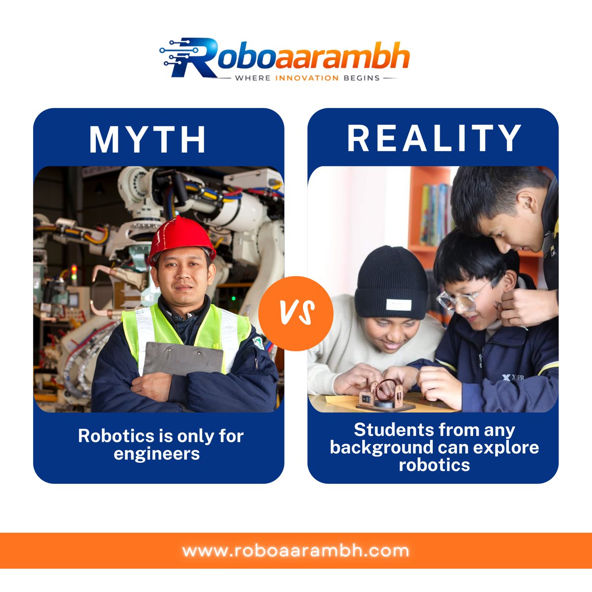 roboaarambh's tweet photo. Robotics is not only for engineers. It is for every learner ready to explore.
Partner with RoboAarambh to bring hands-on robotics learning into your classrooms.
#RoboAarambh #RoboticsForAll
#STEMEducation #FutureReadyStudents #InnovationInEducation https://t.co/WJ8MWozs6R