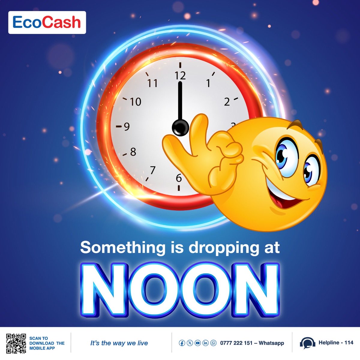 ZiFMStereo's tweet photo. Tick tock ⏰… the countdown is ON.
Something BIG is dropping at NOON — don’t blink or you’ll miss it 👀🔥
#EcoCash #NoonDrop #StayReady https://t.co/X8qe78vVT5