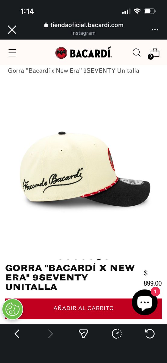 Diego_ea's tweet photo. Es la mejor gorra que he visto te amo @BacardiMX https://t.co/IkeSFC6YFQ
