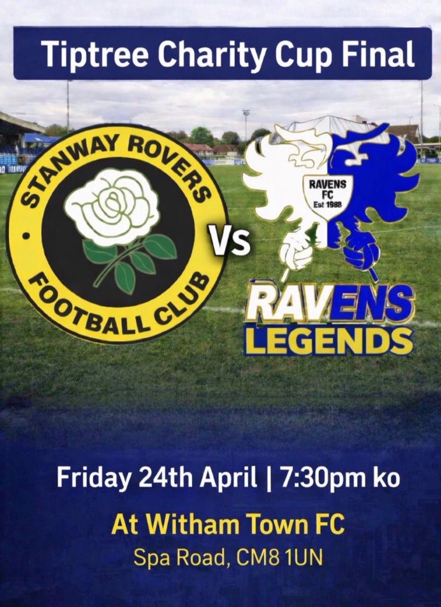 Stanroversvets's tweet image. This Friday our over 40’s are playing in the Tiptree cup final 🟡⚫️