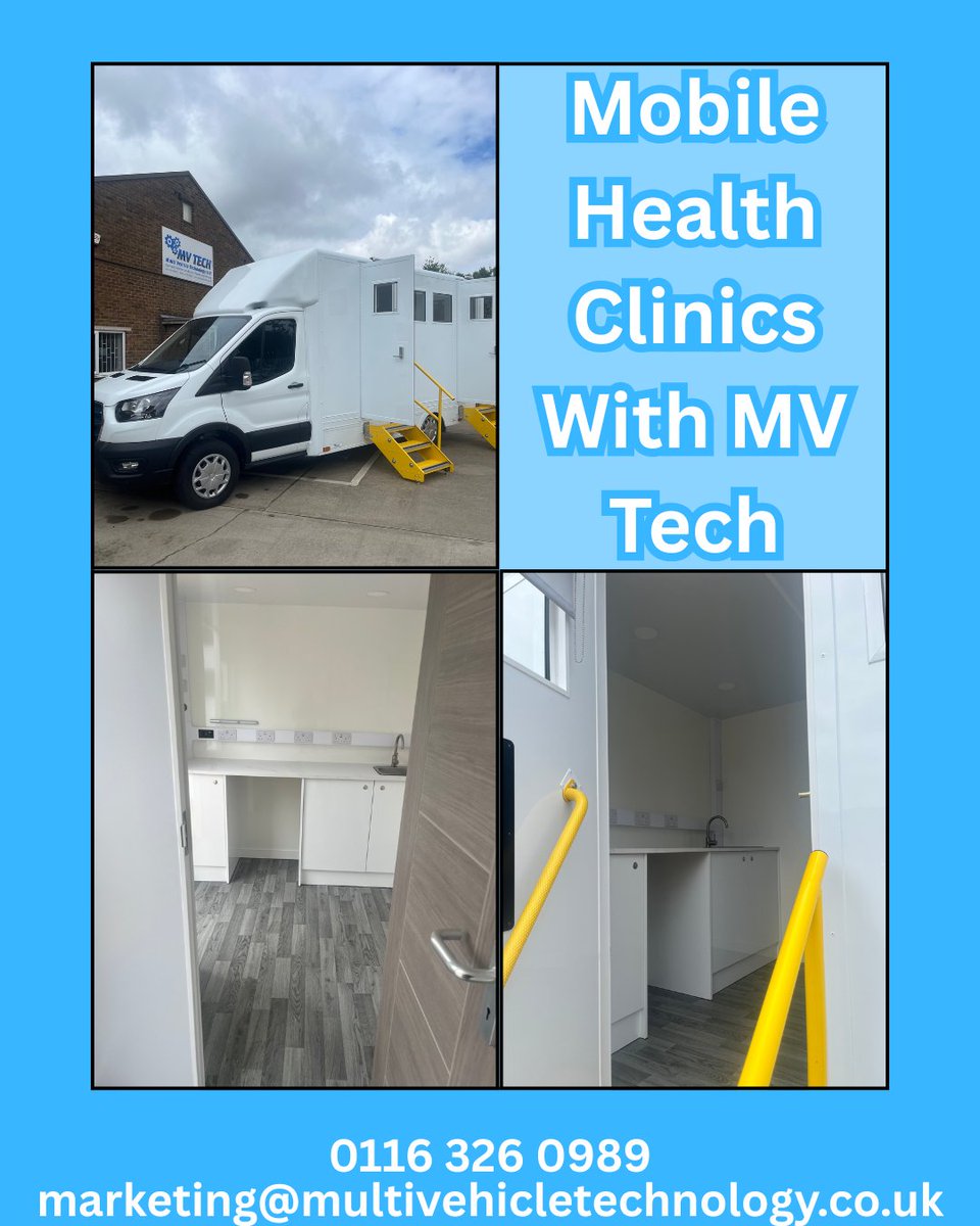 MultiVehicleTec's tweet photo. Our mobile health vehicles are designed to suit your needs, whether it’s a blood donation clinic or a health check clinic.
#mobilehealth #healthvehicle #vehicleconversion #specialistconversion #mobilehealthvehicle #ukhealth #ukvehicles #practicalvehicle #practicaldesign #useful https://t.co/TtmSR7Do42