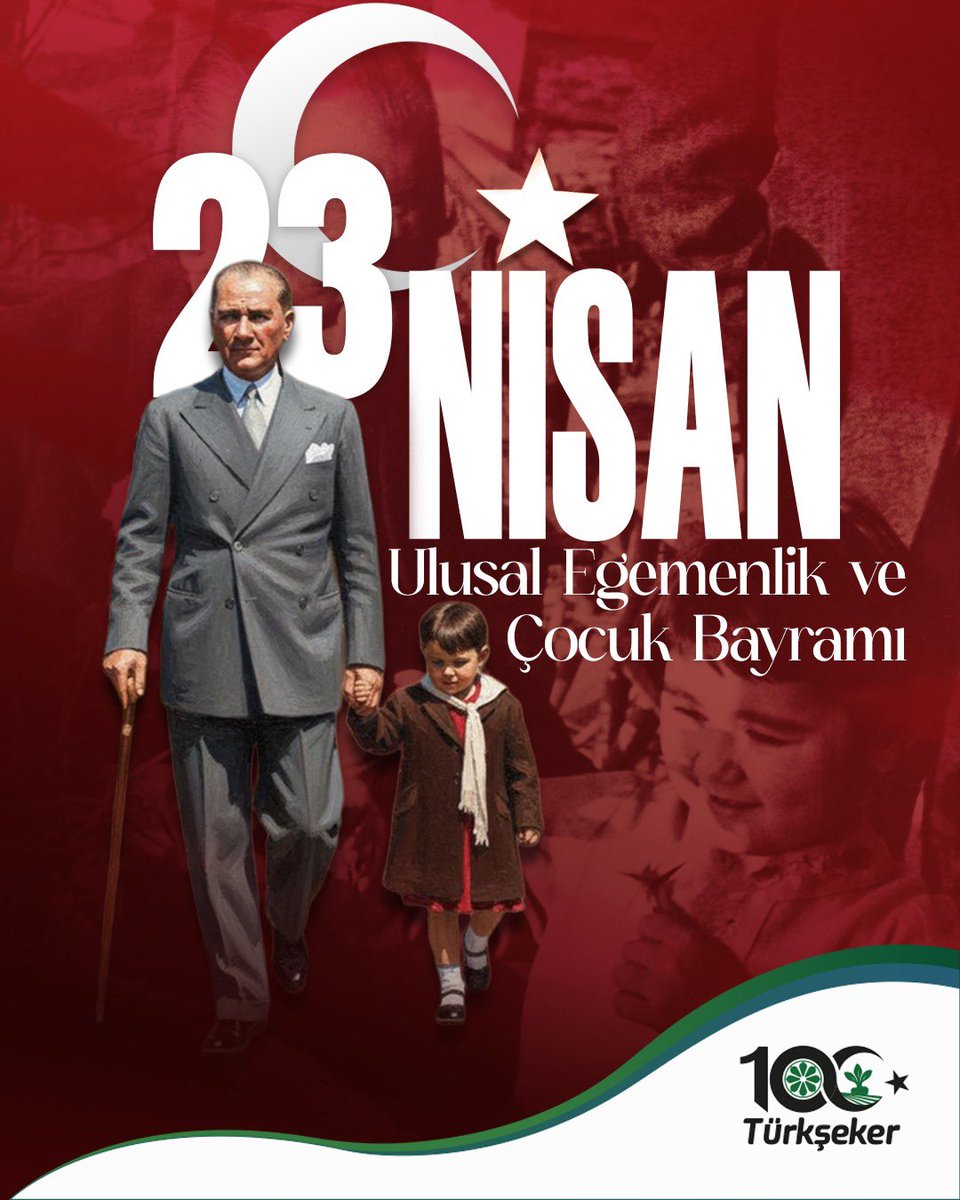 turksekeras's tweet photo. Gazi Mustafa Kemal Atatürk’ün çocuklara armağan ettiği 23 Nisan Ulusal Egemenlik ve Çocuk Bayramı, geleceğimizin teminatı olan evlatlarımıza duyduğumuz güvenin en güçlü ifadesidir.

TÜRKŞEKER ailesi olarak, bir asırdır olduğu gibi bugün de yalnızca toprağa değil, ülkemizin yarınlarına umut ekiyoruz. Çünkü biliyoruz ki; fabrikalarımızda üretilen şekerin gerçek değeri, çocuklarımızın yüzündeki huzurlu ve güvenli bir gülümsemeyle anlam kazanır.

23 Nisan Ulusal Egemenlik ve Çocuk Bayramı Kutlu Olsun..