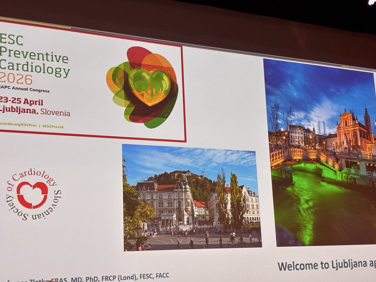 vass_vassiliou's tweet photo. Let’s start #ESCPrev2026
#Slovenia #Ljubliana
An amazing place to learn about #precention #cardiology
Check your lipids
Learn about lipids, hypertension, obesity, Lp(a)
Prevention rocks!
Welcome to 🇸🇮 learn and enjoy!
@gbiondizoccai @PTBuketAkinci @SMosteoru @s_gati https://t.co/wcitd4VBSD