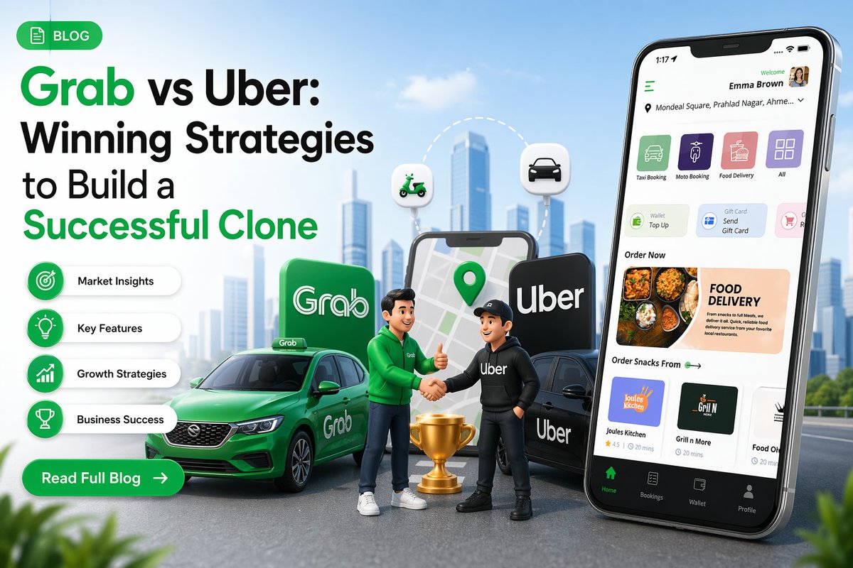 ondemandscript's tweet photo. 𝐆𝐫𝐚𝐛 𝐯𝐬 𝐔𝐛𝐞𝐫: 𝐖𝐢𝐧𝐧𝐢𝐧𝐠 𝐒𝐭𝐫𝐚𝐭𝐞𝐠𝐢𝐞𝐬 𝐭𝐨 𝐁𝐮𝐢𝐥𝐝 𝐚 𝐒𝐮𝐜𝐜𝐞𝐬𝐬𝐟𝐮𝐥 𝐂𝐥𝐨𝐧𝐞

https://t.co/oDKDyUvxTH

#grabclone #grabvsuber #superappdevelopment #ridehailingapp #multiservicesapp https://t.co/JD3Jsr6Rxa