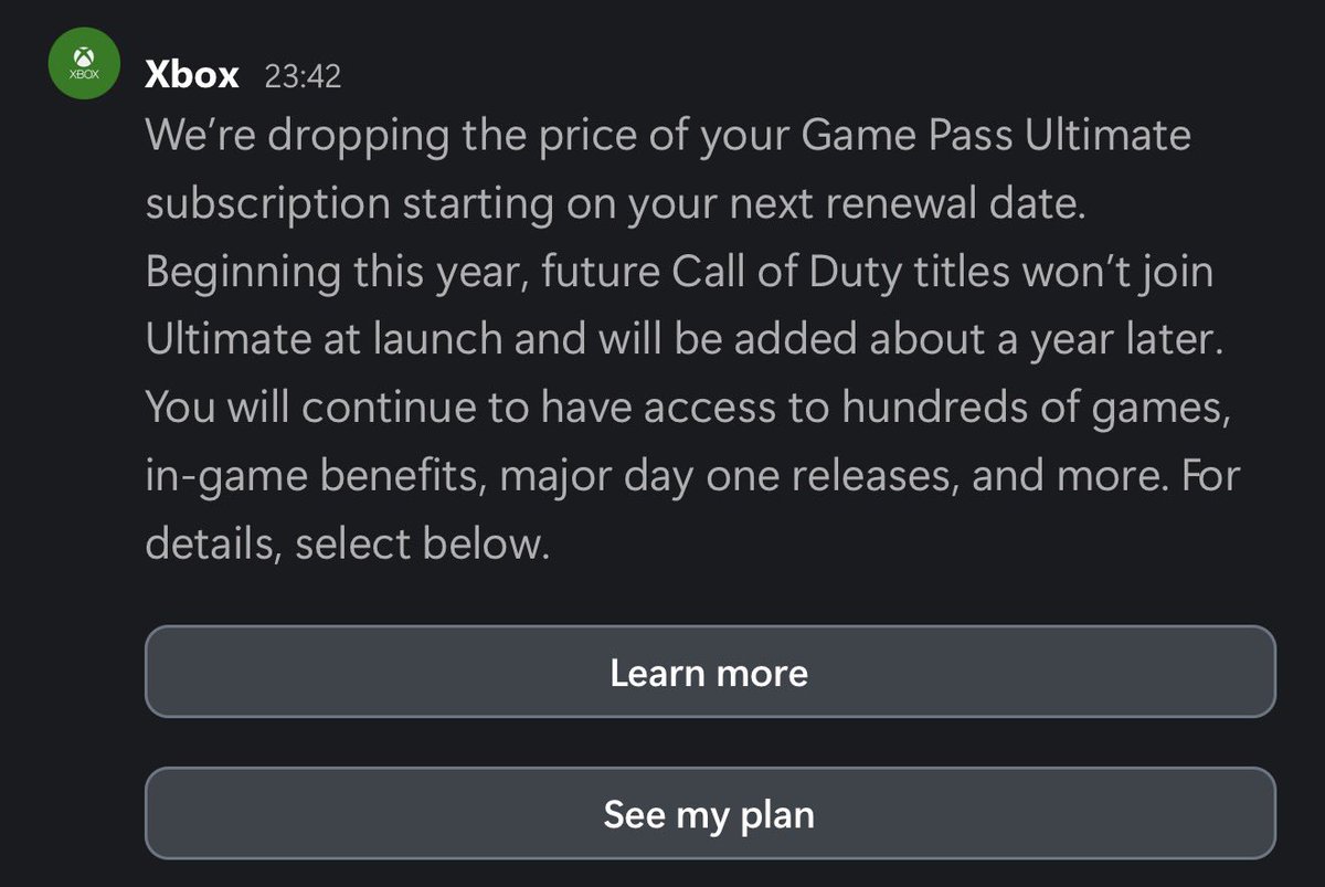 Peace has been restored 😮‍💨

(If you don’t play CoD at least 🫠)

#xboxgamepass #ultimate