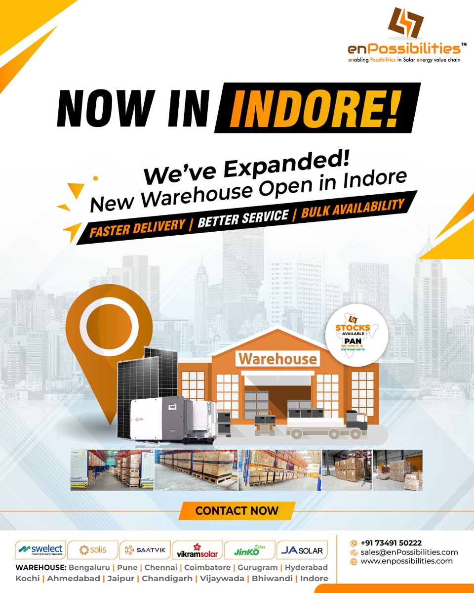 PossibilitiesEn's tweet photo. Big move. Bigger reach. Now in Indore.

📍 Indore is live. Let’s get to work.

#IndoreLaunch #NowInIndore #BusinessExpansion #WarehouseLaunch https://t.co/GmiNvp6HPU