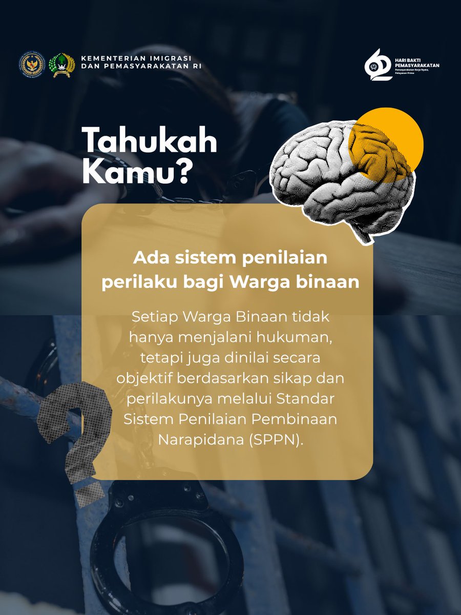 DITJEN_PAS's tweet image. Sahabat Pemasyarakatan,

Sudah tahu belum kalau Perilaku Warga Binaan dinilai oleh petugas? Simak infografis berikut ya!

#KitaMulaiCaraBaru
#GuardAndGuide
#Kemenimipas
#Ditjenpas
#Pemasyarakatan
HBP62