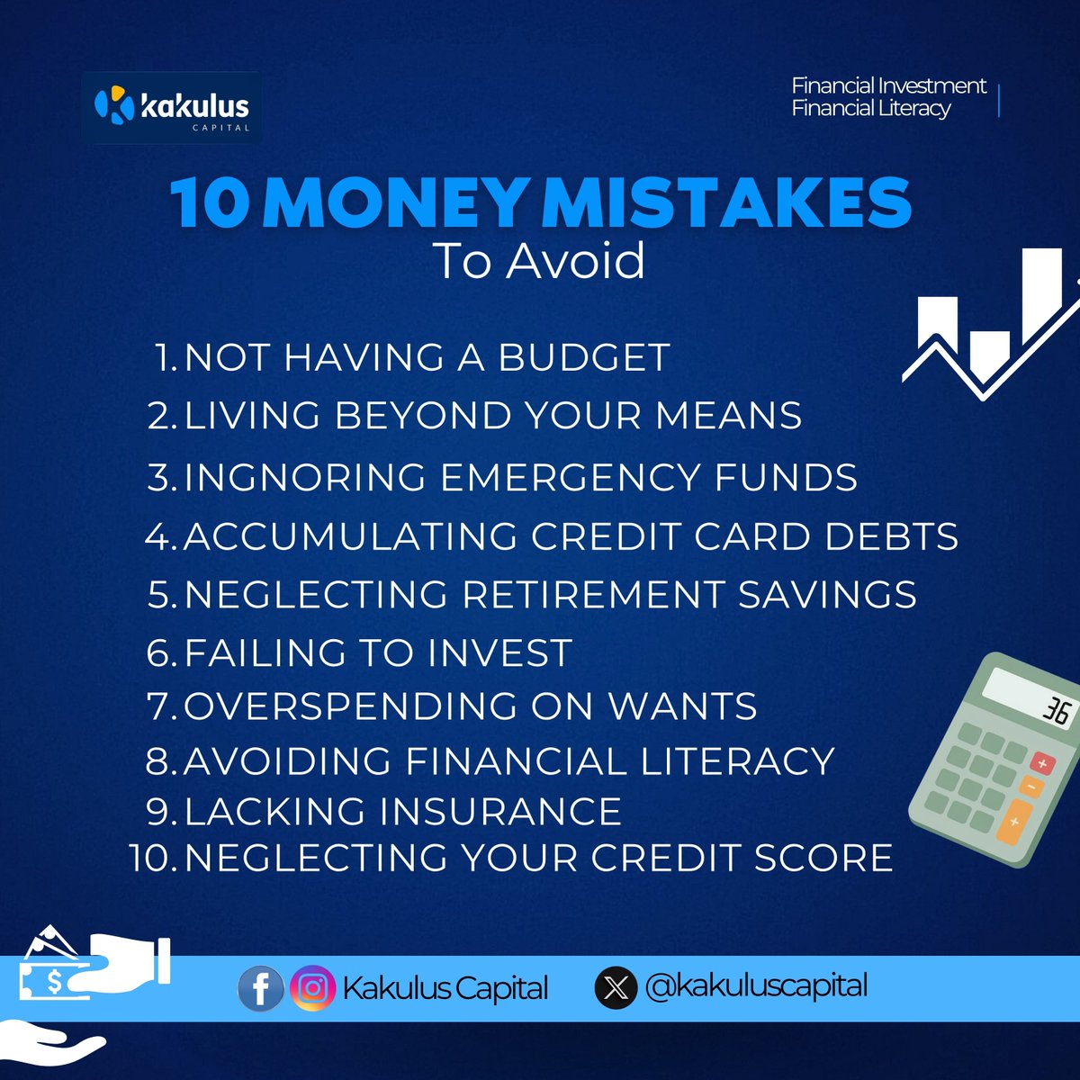 Kakuluscapital's tweet photo. Here are some money mistakes to avoid, however it is important to avoid these mistakes to have a financial stable life.

#investmenttips 
#investmenteducation 
#kakuluscapital https://t.co/7JvpY6Fnp2