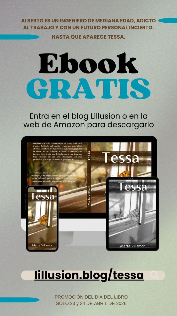 Lillusion's tweet photo. Hoy es el Día del Libro. Os recomiendo el mío y cualquier libro que os haga sentir cosas, aprender y disfrutar. Leed lo que sea, cómics, poesía, ensayo, lo que os guste. Hoy y mañana podéis descargar en Amazon el ebook de Tessa gratis. Si os gusta, dejadme una reseña bonita ☺️💜 https://t.co/mZXEFXBcTN