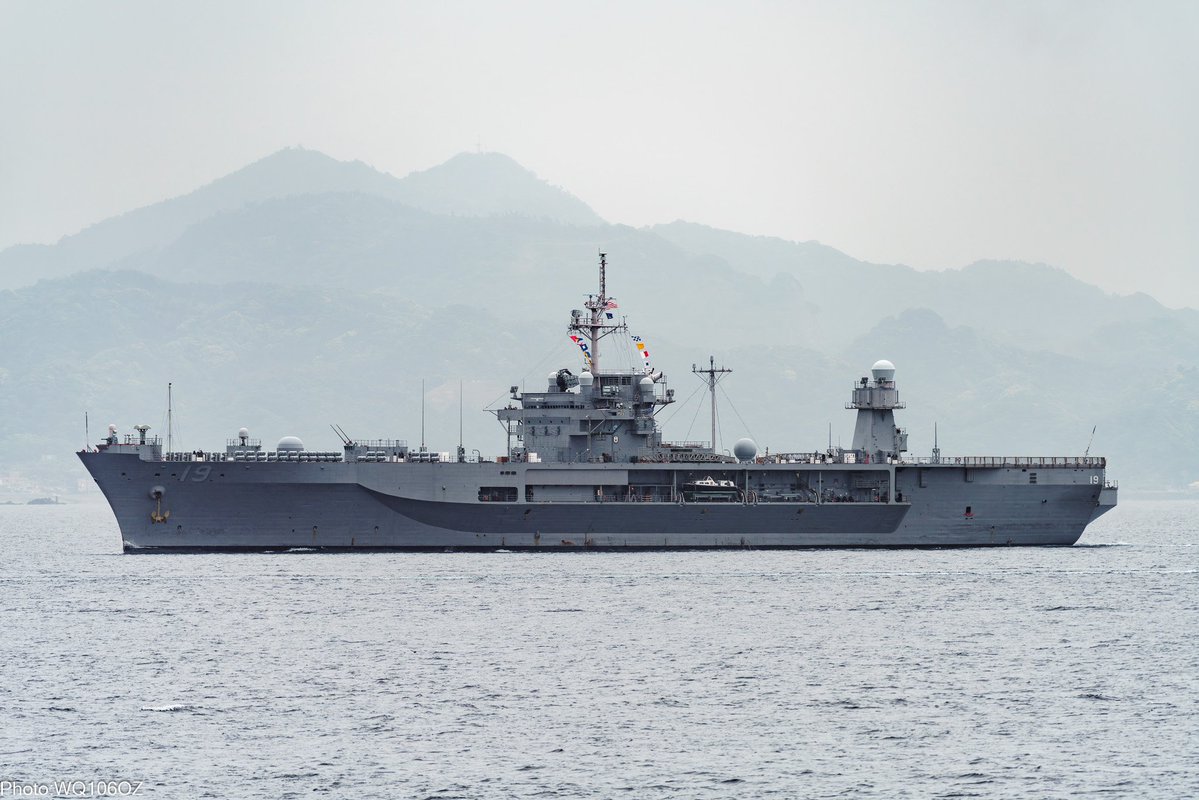 3月上旬に横須賀を出港したアメリカ海軍の揚陸指揮艦ブルー・リッジ