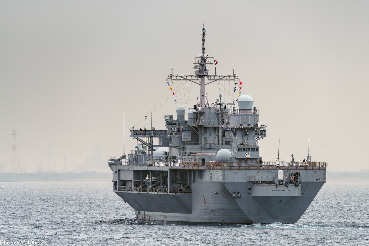 3月上旬に横須賀を出港したアメリカ海軍の揚陸指揮艦ブルー・リッジ