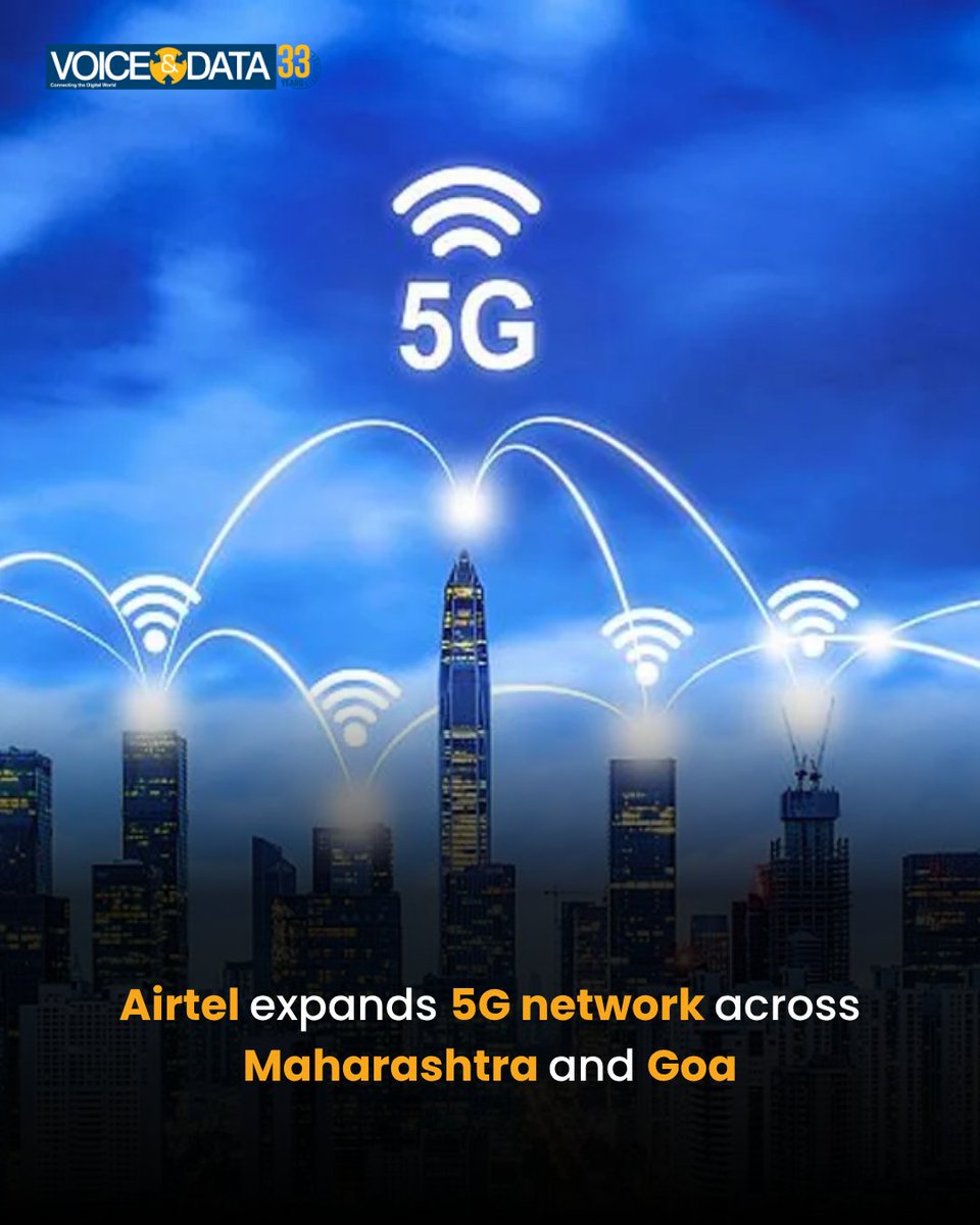 voicendata_'s tweet image. Bharti Airtel has scaled 5G deployment in Maharashtra and Goa, adding more than 3,400 sites to address rising data consumption and network reliability.

Read More: voicendata.com/5g/airtel-expa…

#voicendata #airtel #5G #NetworkRail 

@airtelnews