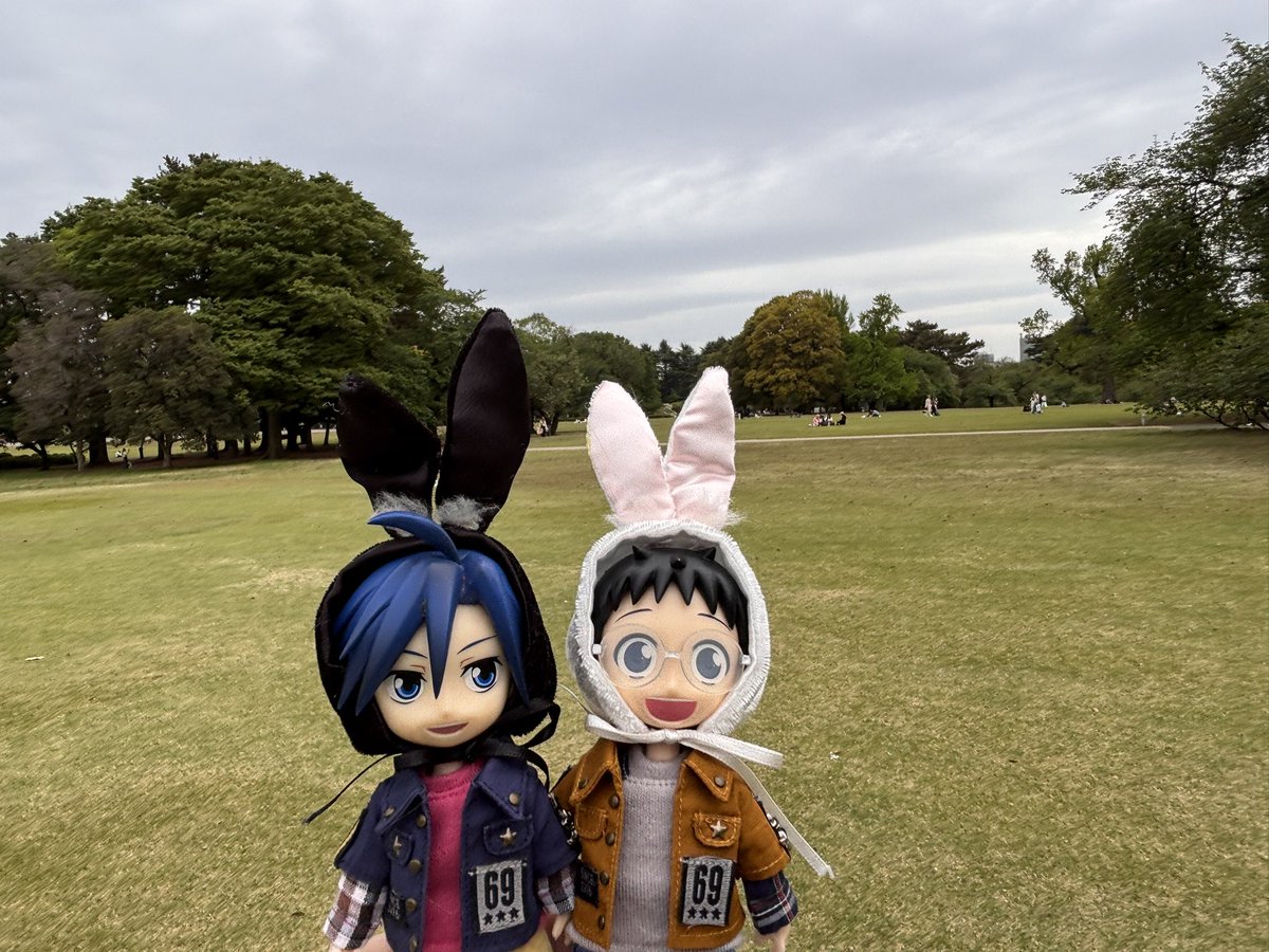 昨日はお散歩日和でしたーー
広々したとこは気持ちよかったね😺

今度はおやつ持ってこようねーー