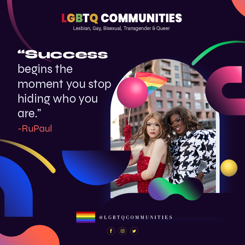 IndianLGBTQ's tweet image. lgbtqcommunities.com

“Success begins the moment you stop hiding who you are.” -RuPaul

#lgbtqcommunities #queer #gay #lgbtq #lgbt