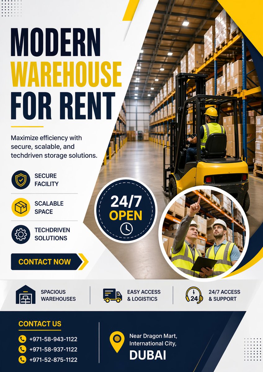 DubaiSelfStore's tweet image. Premium Storage Solutions in Dubai!  Looking for secure, climate-controlled storage with 24/7 access? We offer spacious warehouses near Dragon Mall, Warsan First, with free WiFi &amp;amp; top-notch security!📞Call:+971528751122   #DubaiStorage #Storage #SecureStorageDubai