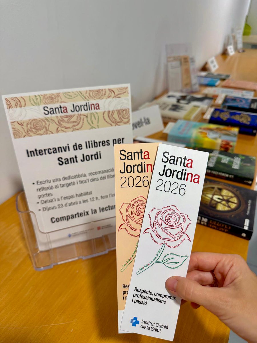 icscat's tweet photo. 🌹📚 Bona diada de Sant Jordi!

Una data per celebrar la lectura com a font de valors: professionalisme, compromís, respecte i passió 💙
Comparteix un llibre, regala una història i fem créixer, entre tots, la cultura. 

Salut i cultura! ✨📖

#SantJordi26 https://t.co/hJTuns4y9n