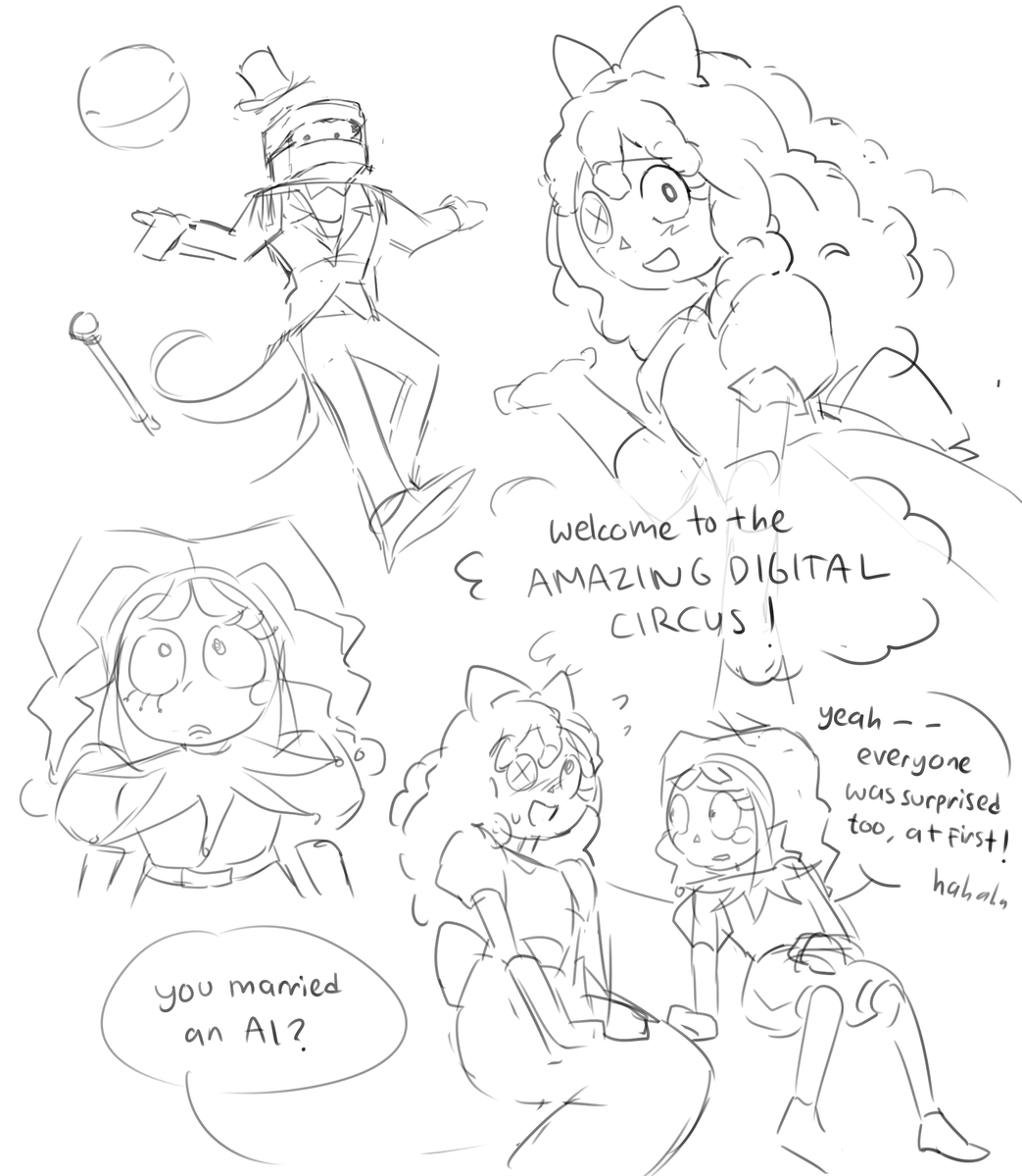 mikkiaru__'s tweet image. pomni's arrival in #SilkVowAu
#bowtie #crotchetbee