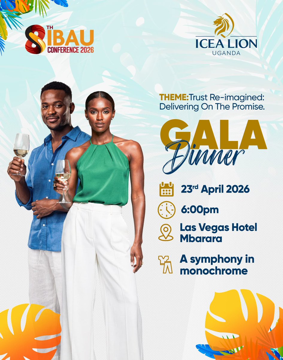 icealionug's tweet image. Insurance brokers provide trusted guidance, manage risk, safeguard our clients’ futures and in support of their vital role, we shall host an elegant Gala Dinner this evening at the Las Vegas Hotel Mbarara to recognize their professionalism.

#IBAU2026 #BetterTogether #ICEALIONUG