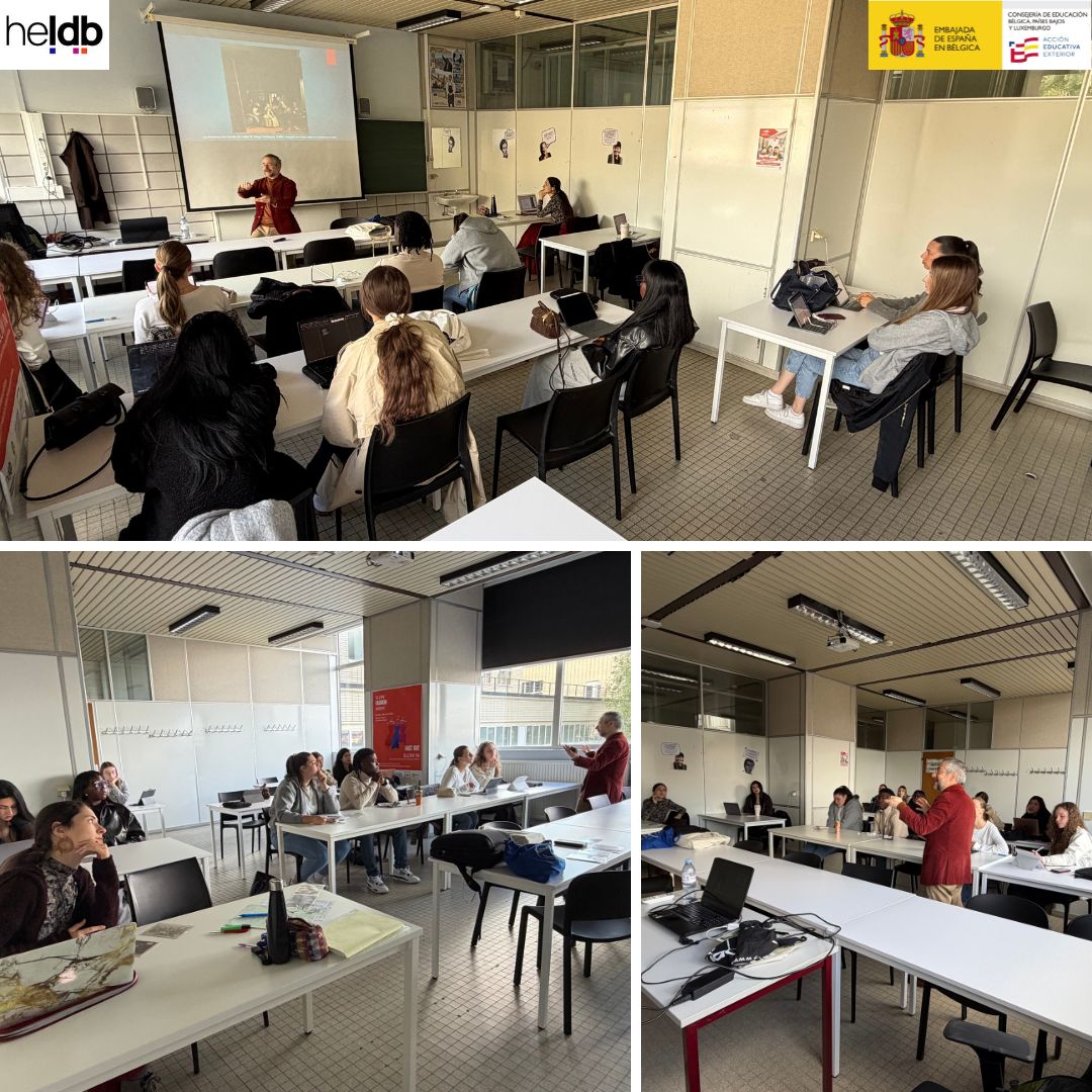 EduBenelux's tweet image. 🖼️🎨Taller #Picasso en la Haute École Lucia de Brouckère con el grupo de estudiantes de 2.º de Relaciones Públicas. El alumnado y su profesora Edita García agradecieron a Mauricio Narváez y a la Consejería de Educación la oportunidad de llevar la #culturaespañola a su centro.