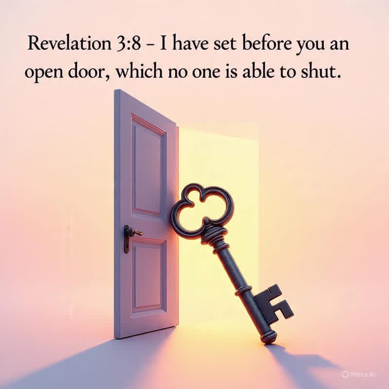 CELEDIGNITY's tweet photo. Revelation 3:8 - I have set before you an open door, which no one is able to shut.

I pray that the FAVORS of go ahead of you today and open doors that no man can shut. Let helpers remember you for good IJN

#prayer #celestialdignity #cccayomideparishponyan #celestial https://t.co/I8pC01a6C6