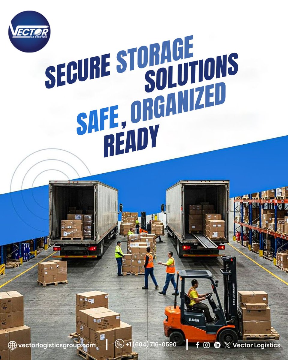 vectorlogigroup's tweet image. Safe storage. Smart handling. Zero stress. 📦
Your cargo, secured and ready whenever you need it.

#Warehousing #SecureStorage #SupplyChain #VectorLogisticsGroups #TradyHive
