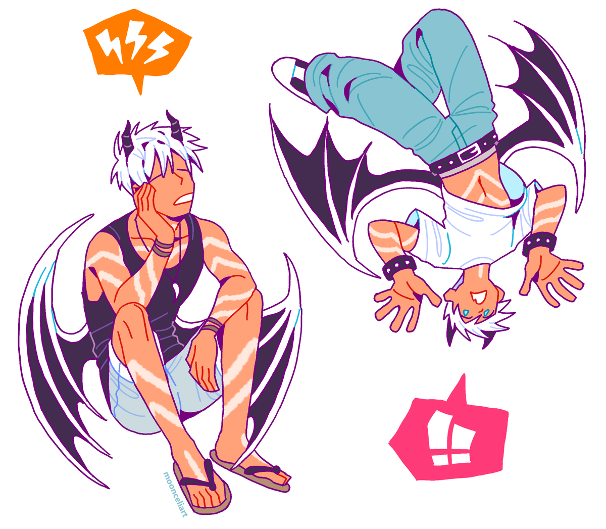 Demon form in casual clothes 🦇
#obeymefanart #obeyme #obeymemammon