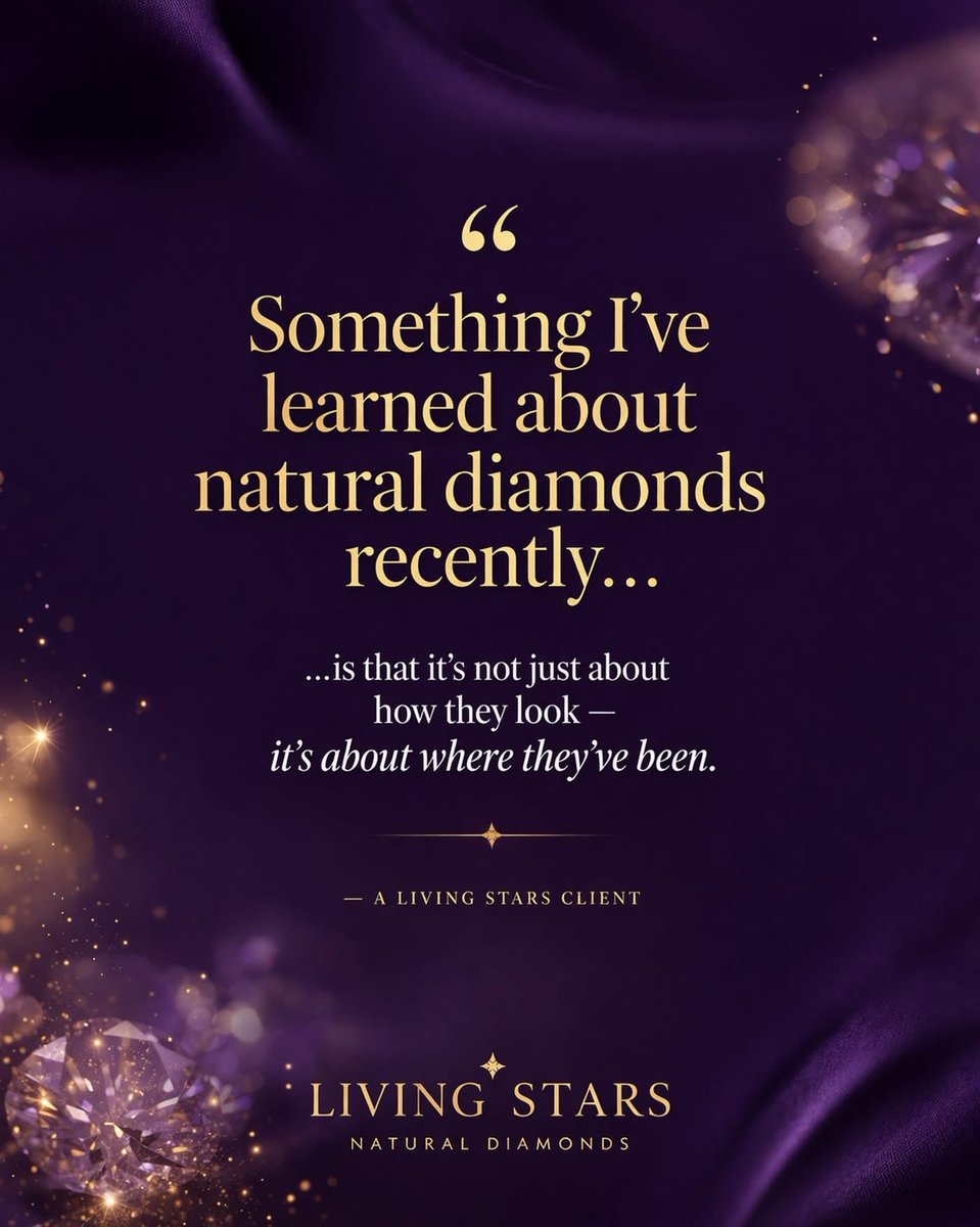 DiamLivingStar's tweet image. Save this if you believe jewelry should mean something.

#LivingStarsDiamonds #NaturalDiamonds #DiamondStory #LuxuryMeaning #FineJewelry