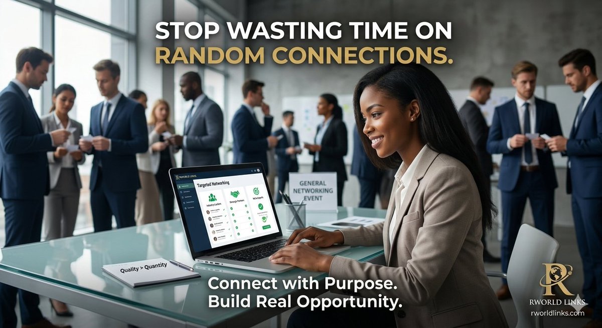 Jai10708169's tweet image. Stop wasting time on random connections. Start building meaningful relationships that actually grow your business 👉 rworldlinks.com
#SmartNetworking #BusinessGrowth #StartupSuccess