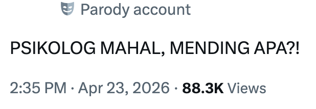 I see you're a cenblu too, so I'm not giving you any exposure by QRT-ing the tweet. I'm going to be a party pooper here, today.

Gue tau ini awalnya hanya bercanda, mungkin justru kritik satir tapi lama-lama bercandaan ini memuakkan sejujurnya. 

Kenapa? Karena belum tentu semua