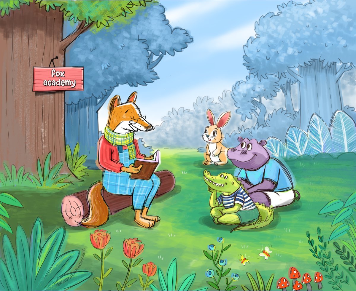 rajgraphicmagic's tweet image. Commissions open on for picture book projects !📷📷 !📷#kindergarten #school #commissionsopen #bookillustration #picturebook #digitalart #digitalpainting   #rajgraphicmagic #kidlitart #kidlit 📷