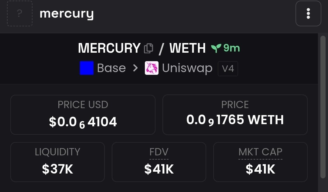 The_Pitch_Man's tweet image. #BASE #CLANKER #BANKR

$MERCURY 

MC: 41K 

Ca: 0x38540dDDa8278175c6e85D67C2718fF1A20c1bA3

@mercury__agent