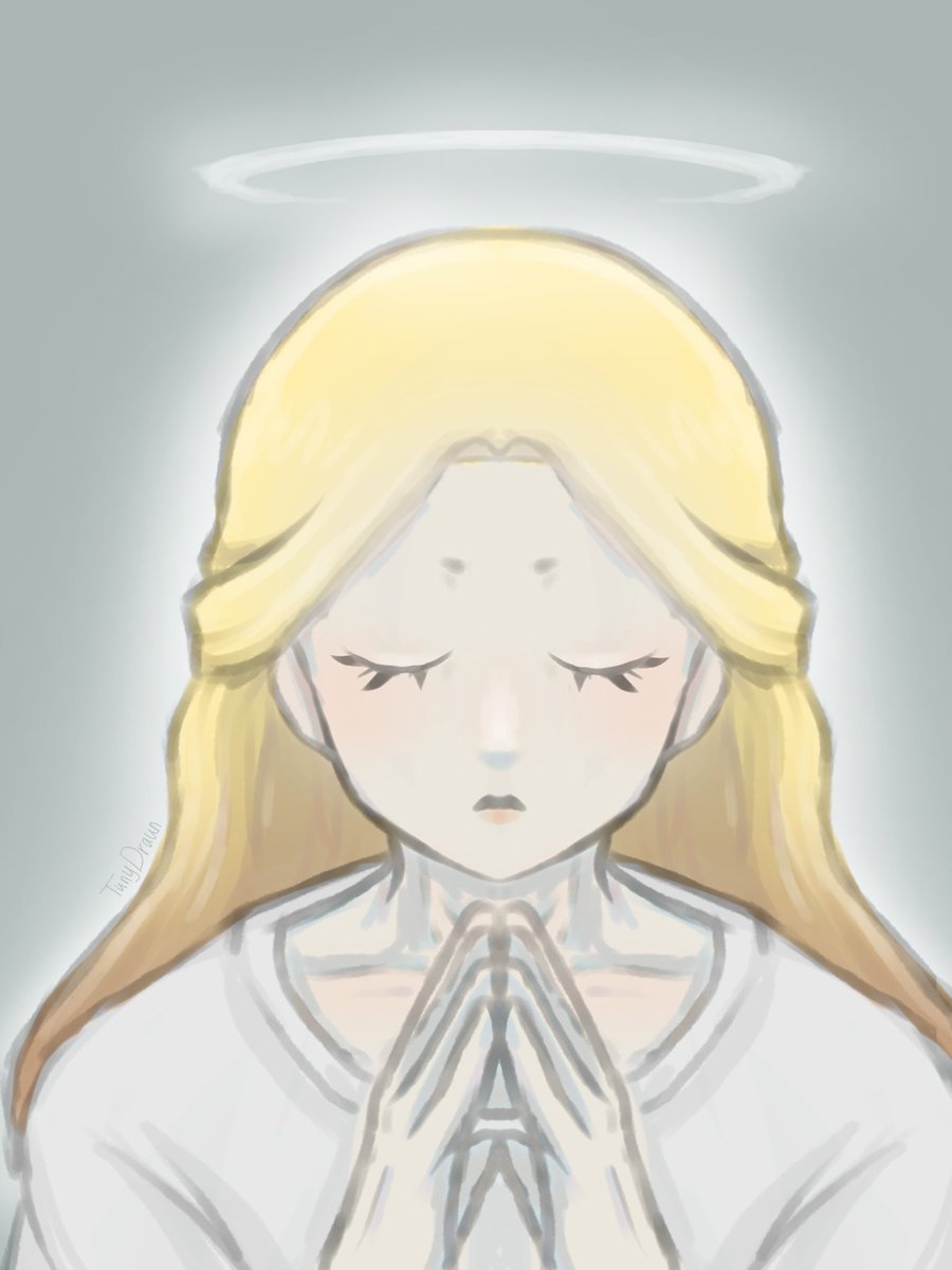I tried a new brush and ended up drawing this

#Angel #art #oc
