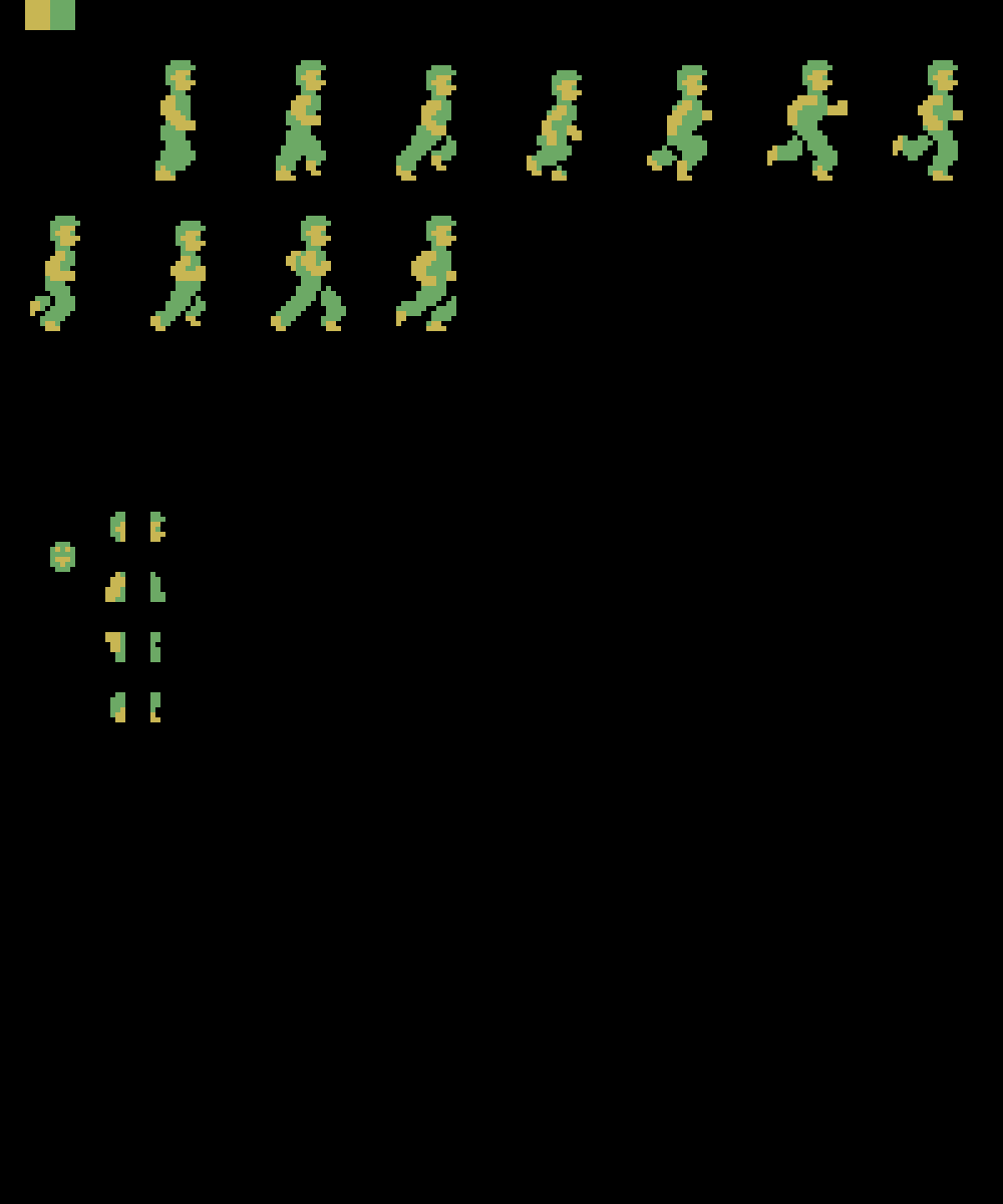 ZeeHammerArt's tweet image. Prince of Persia: Wordle Edition

A scrapped concept I made to work with unusual tile size (5×6). Starting with such complex animation as Prince's run cycle was a big mistake...

#pixelart #nes #retro