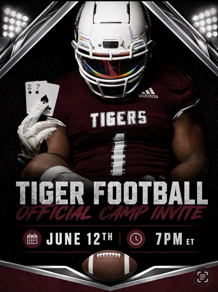 Leemasterdalton's tweet photo. Blessed to be invited to @CvilleTigersFB by @CoachBBanks https://t.co/VxoVZFuBbs