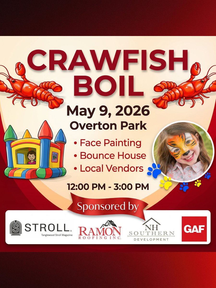 RamonRoofing's tweet image. Tanglewood Crawfish Boil Is Back 🦞

Ramon Roofing is proud to support another great community event in Fort Worth.

Event: Crawfish Boil
Date: May 9, 2026
Location: Overton Park, Fort Worth
Time: 12:00 PM – 3:00 PM

Great food, local vendors, and a fun day.

#RamonRoofing