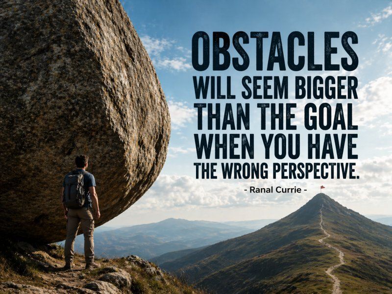 Ranal55's tweet image. Obstacles will seem bigger than the goal when you have the wrong perspective.
 
#quote #quotesmith55 #Obstacles #ThursdayThoughts