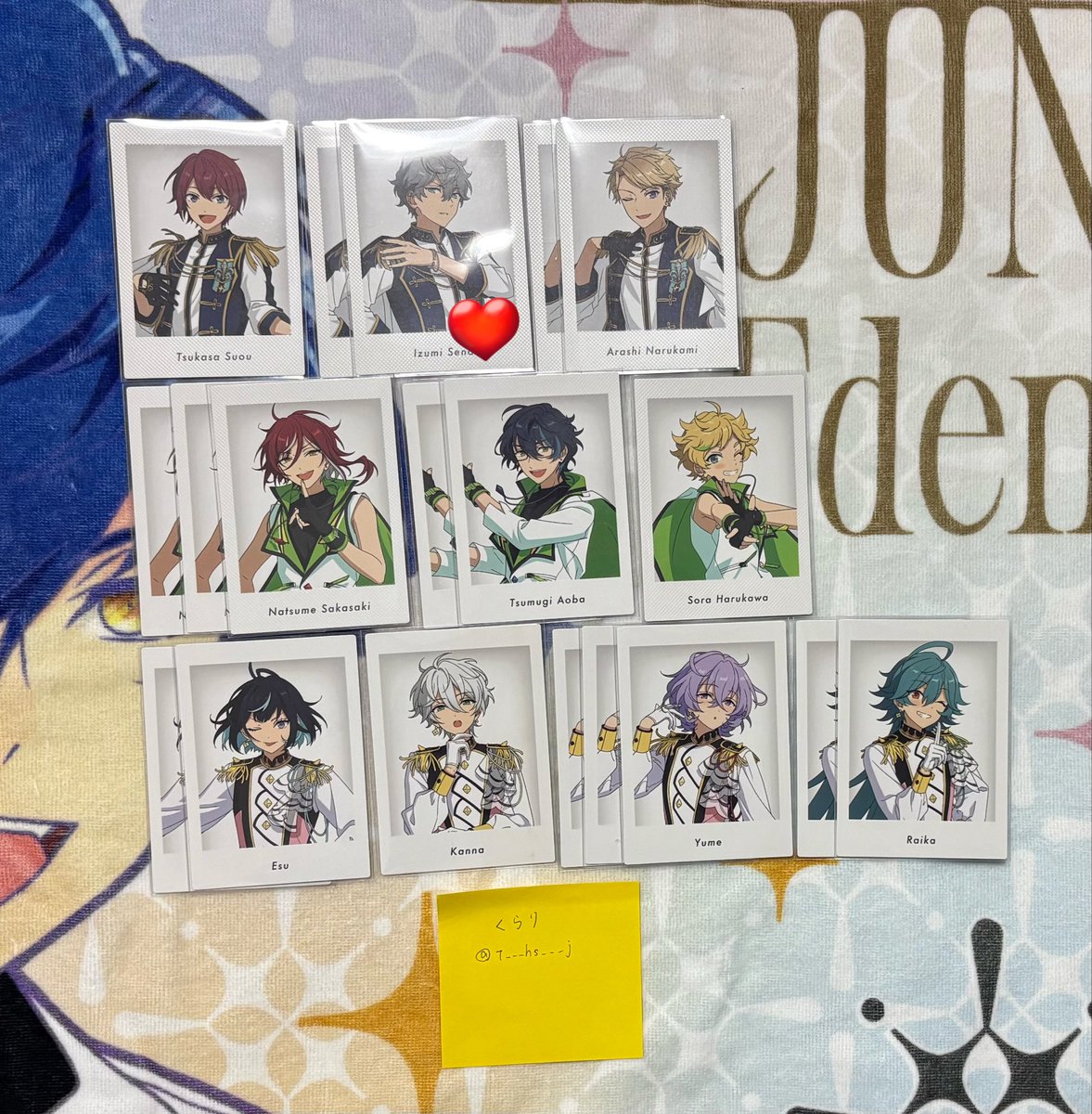 t___hs___j's tweet photo. 【交換 譲渡】あんスタ ぱしゃっつ 10周年 特典

【譲】画像のもの

【求】日和 ジュンor無印 100円/枚

26日スタライ現地昼公演前後手渡し
もしくは郵送
10周年との交換◎
異種紙類も検討します
メロアスは最推し様且つ日和との交換のみ
譲渡のみは3~

よろしくお願いいたします https://t.co/kZCrtOjGYz